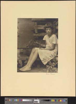 Ermodel Johnson: young girl with basket of flowers [b006] [f003] [003a] (recto)