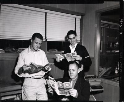Bill Bowerman, Bill Dellinger and Jim Bailey, 1955