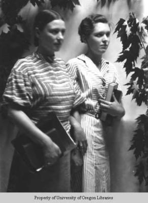 Students, Berea College: two young women carrying books