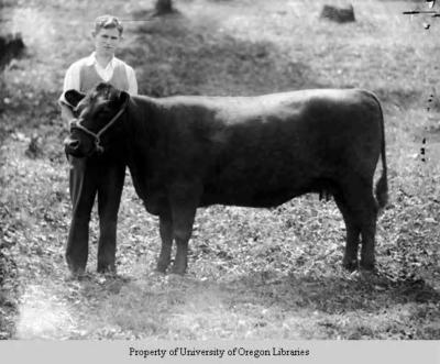 Berea student and dairy cow.