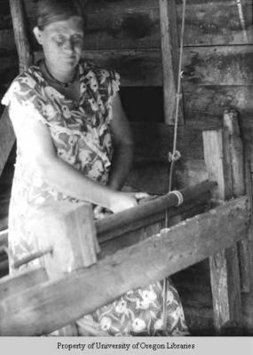 Mary Owenby, turning wood