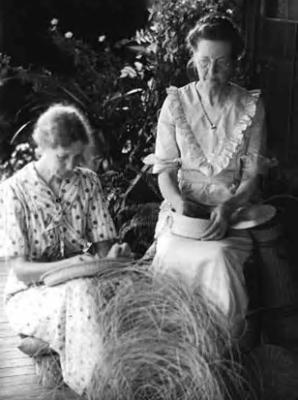 Dysort sisters, Flora and Lena, basket makers